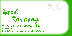 mark korcsog business card